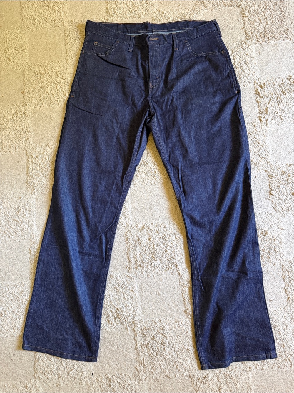 Crude Men's Dark Blue Straight-Leg Jeans